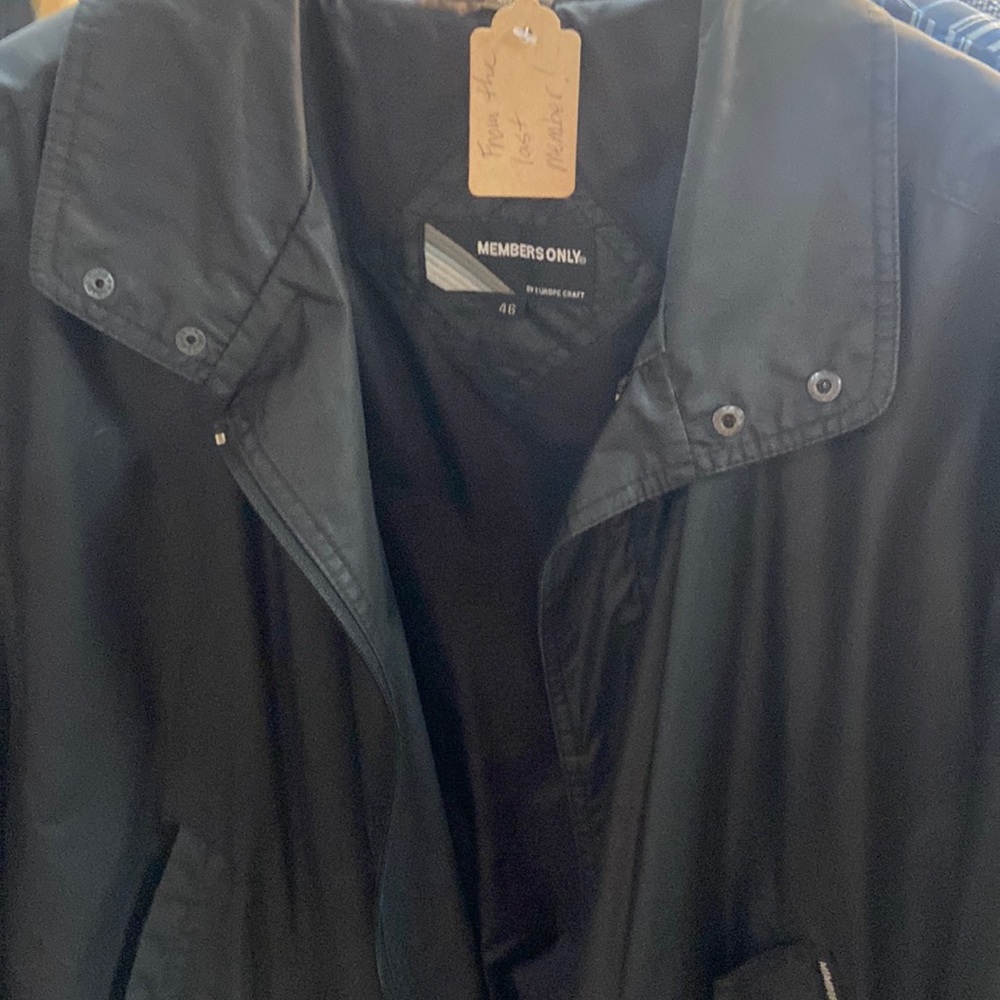 Members only! This is from the last member.  solid black no collar button.